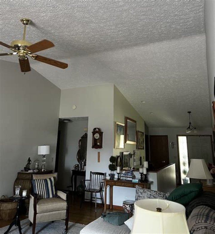 How do you hide uneven ceiling paint