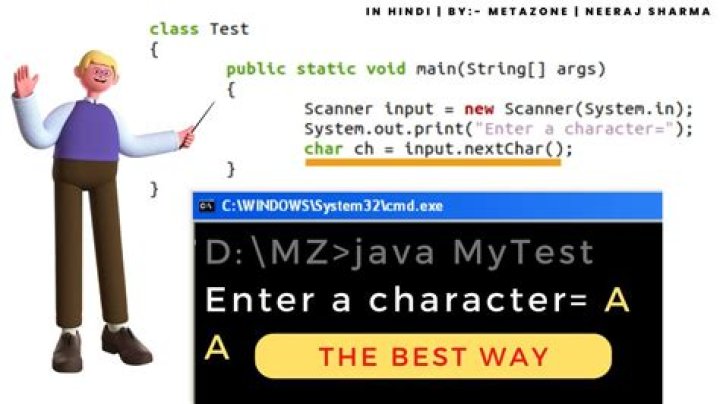 How do you input a character in Java
