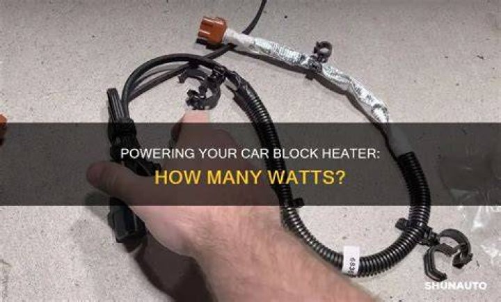 How many watts does a block heater use